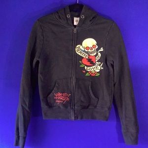 Ed Hardy kids size XS black hoodie.